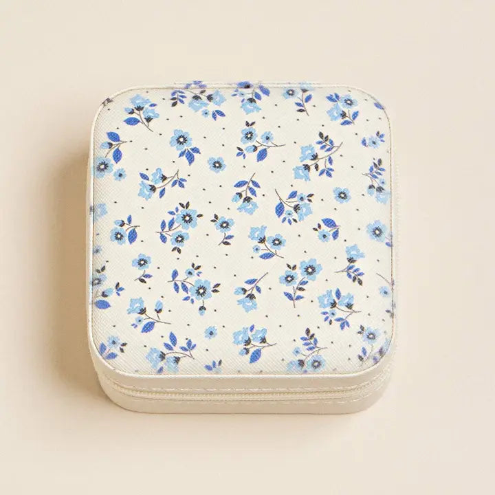 Printed Blue Jewelry Box