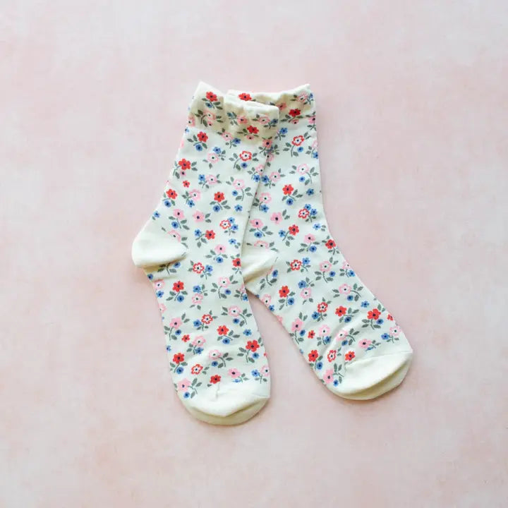 Garden Flower - Ivory Socks