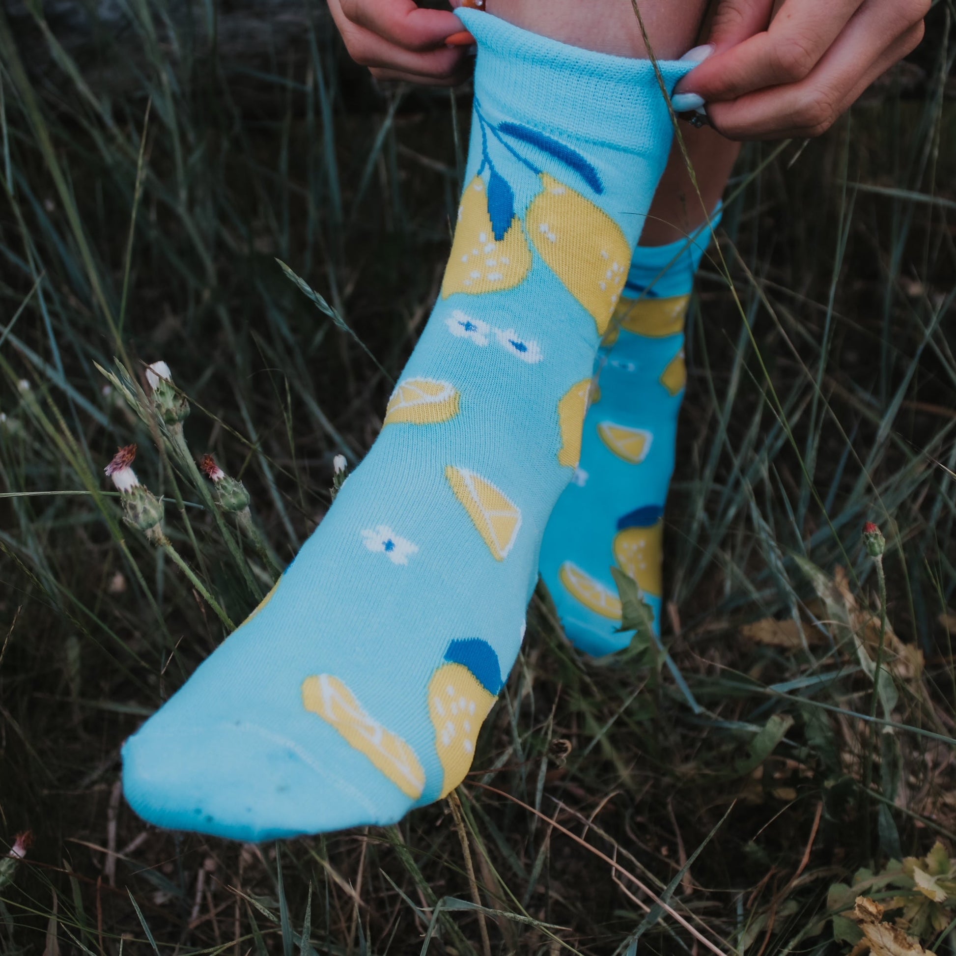 Blue Lemon Socks
