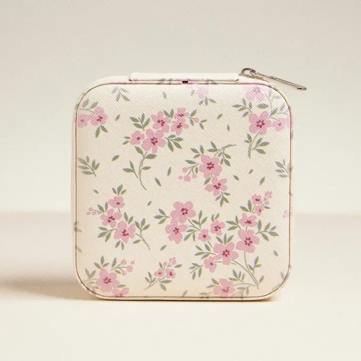 Pink Floral Jewelry Box