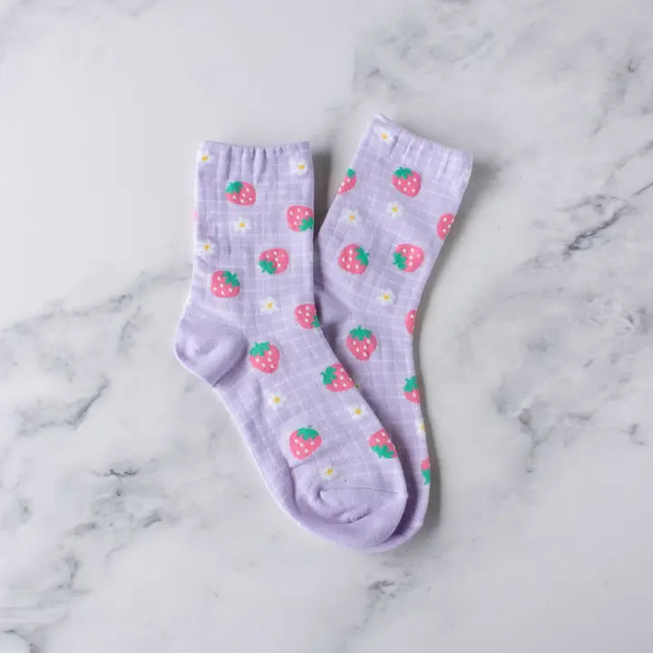 Strawberries and Daisies - Socks